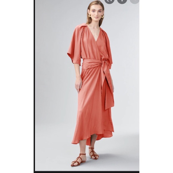 GINGER & SMART V-NECK WRAP DRESS - Picture 1 of 8